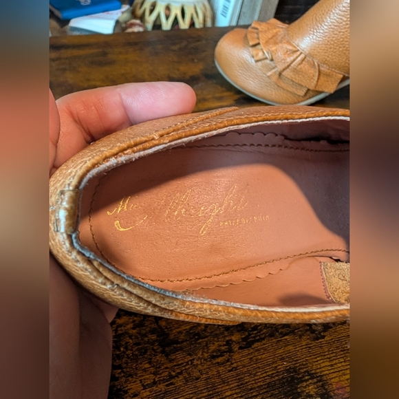 Miss albright Peep Toe Booties Ruffle Accents Heels Shoes size 8.5 - Picture 11 of 16